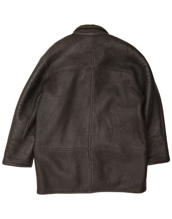 Vintage Ανδρικό Σακάκι Shearling Μέγεθος 52 XL Καφέ