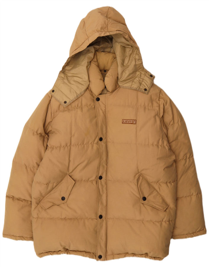 Ανδρικό μπουφάν Levi's Hooded UK 40 Large Beige Nylon