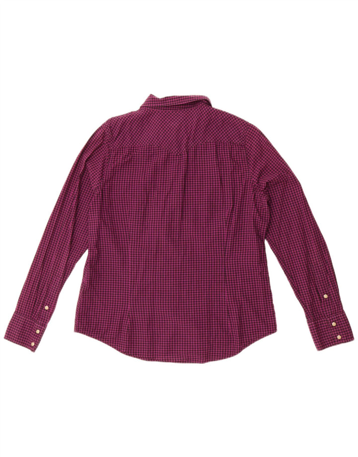 Γυναικείο πουκάμισο Levi's UK 16 Large Purple Gingham Cotton