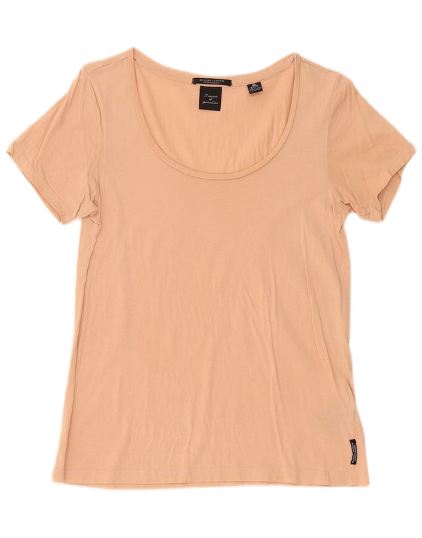 Maison Scotch Γυναικείο T-Shirt Top UK 10 Small Beige Cotton