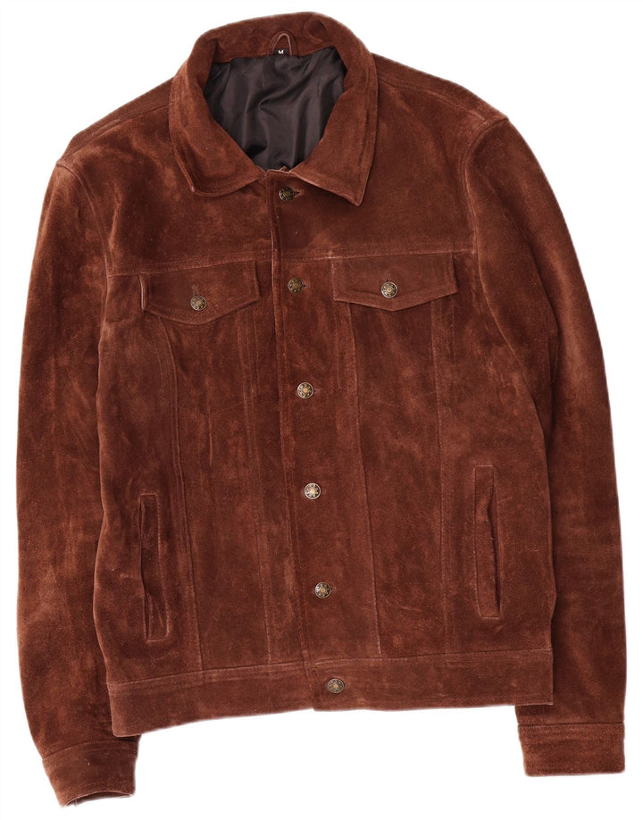 Vintage Ανδρικό Suede Gilet UK 38 Medium Brown
