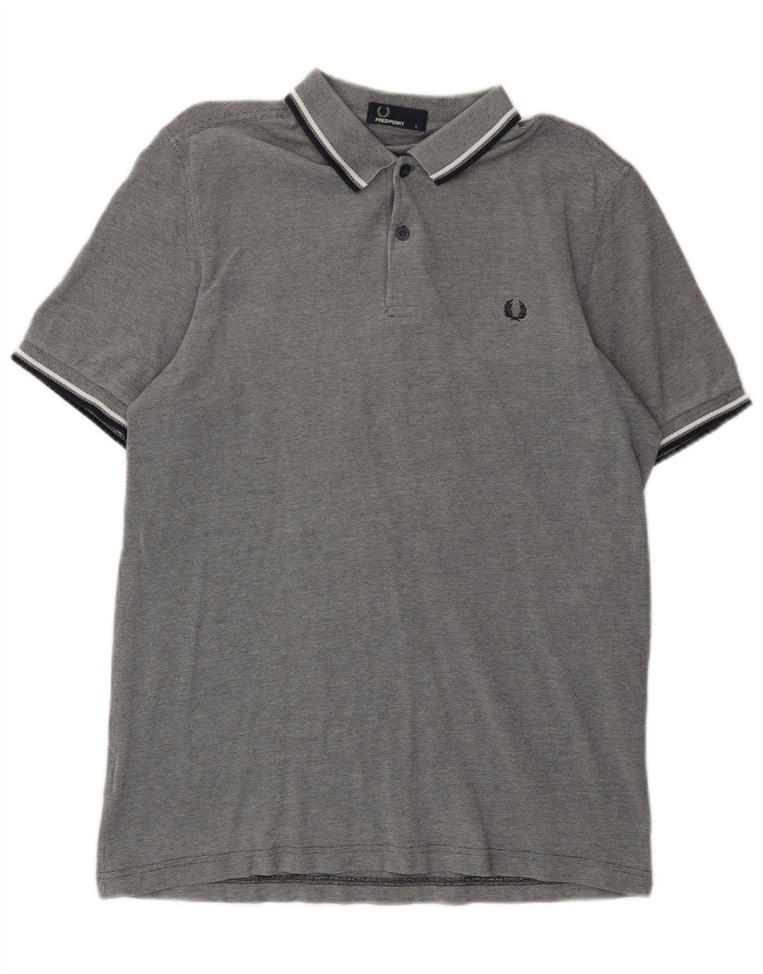 Fred Perry Ανδρικό πουκάμισο Polo μεγάλο γκρι βαμβακερό
