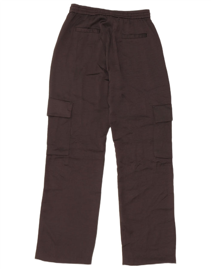 Zara Γυναικείο ίσιο παντελόνι Cargo Small W27 L31 Μαύρο
