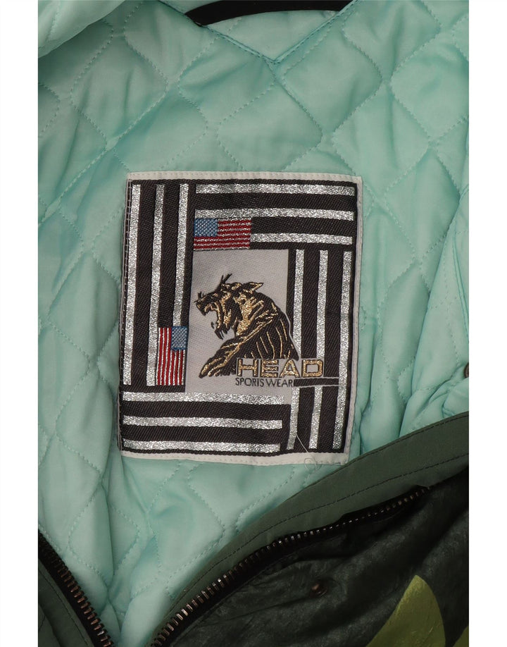 Γυναικείο HEAD Crop Windbreaker Jacket UK 14 Medium Green Colourblock