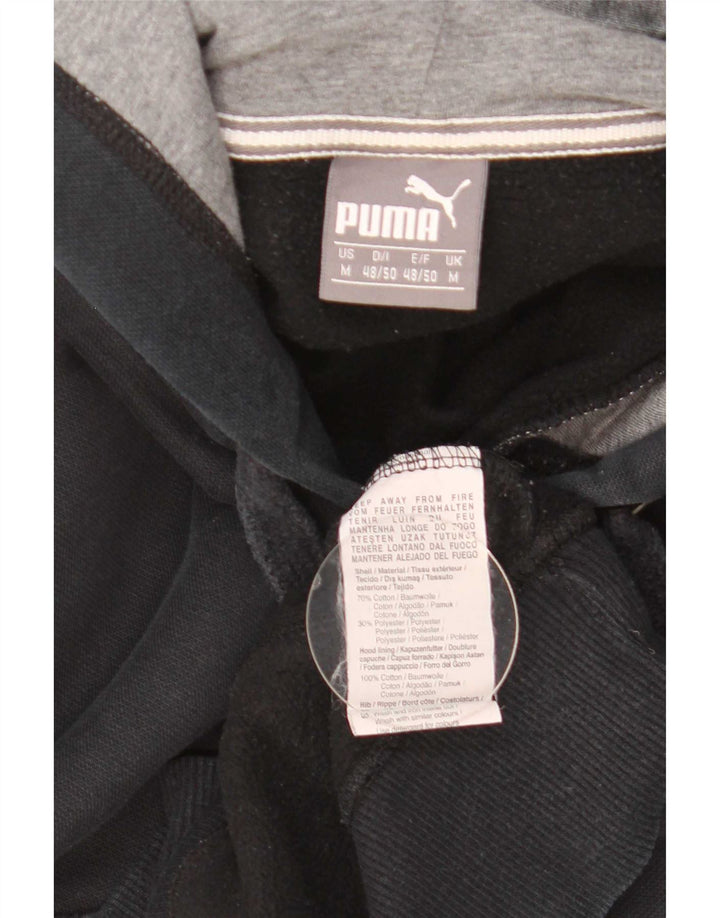 Ανδρικό κουκούλα Puma, μεσαίο μαύρο βαμβακερό