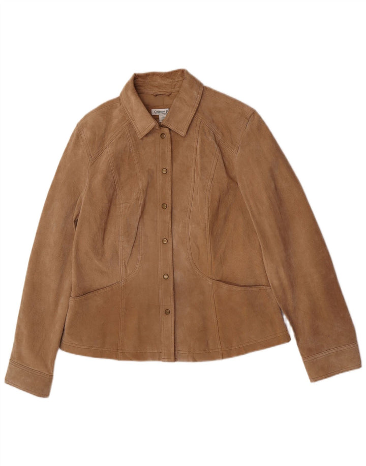 Coldwater Creek Γυναικείο Suede Jacket UK 16 Large Brown Δερμάτινο