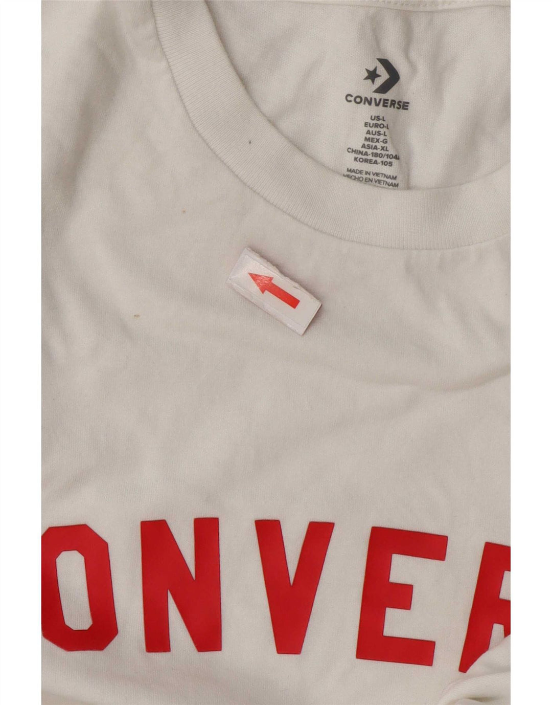 Ανδρικό μπλουζάκι Converse Graphic T-Shirt Top μεγάλο λευκό βαμβακερό