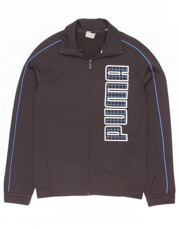 Puma Boys Graphic αθλητική φόρμα Top Jacket 7-8 ετών Μαύρο Πολυεστέρα