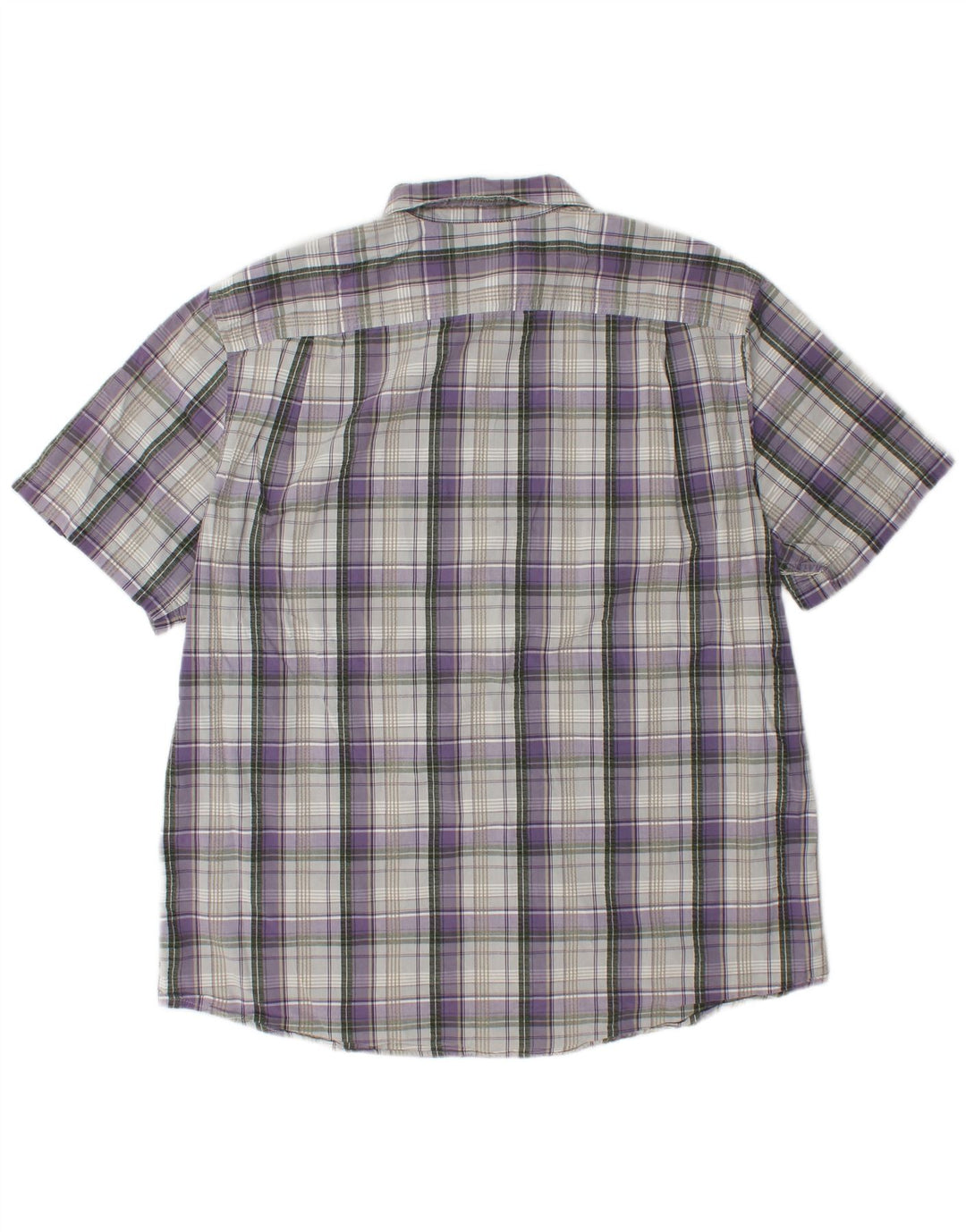 EDDIE BAUER Ανδρικό κοντομάνικο πουκάμισο Classic Fit XL Purple Check