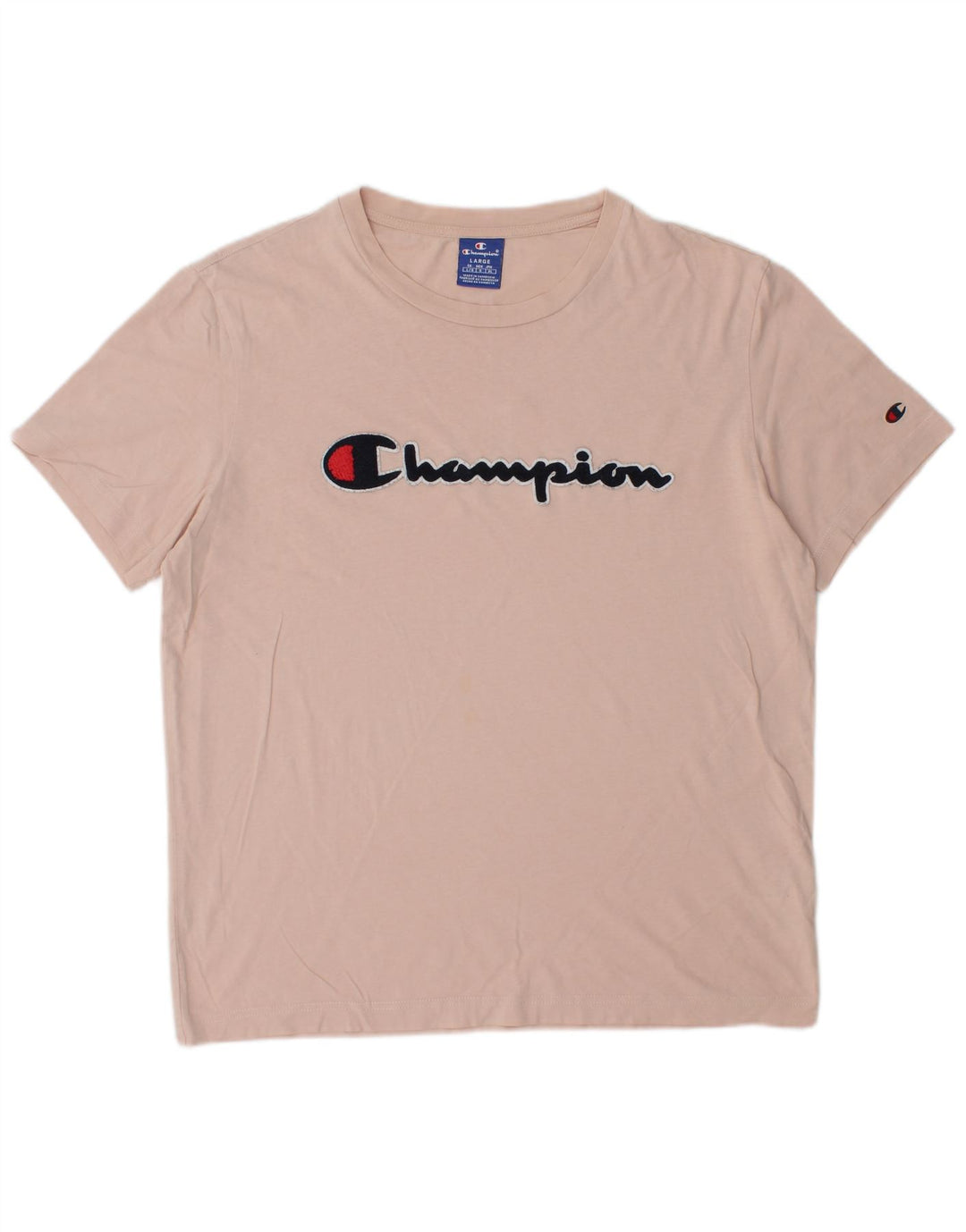 Ανδρικό γραφικό T-Shirt CHAMPION Top μεγάλο ροζ βαμβακερό