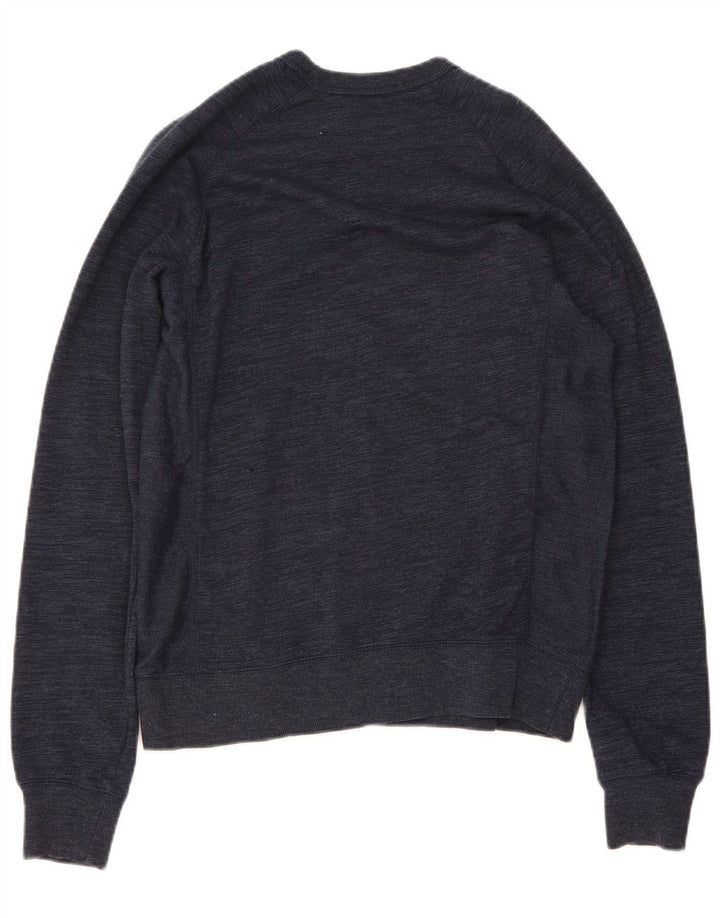 CHAMPION Mens Sweatshirt Jumper Small Navy Blue Flecked Cotton