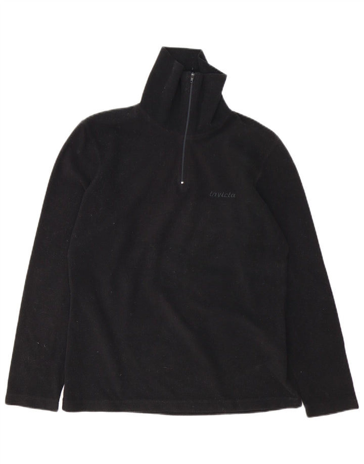Invicta Γυναικείο φερμουάρ Fleece Jumper UK 14 Large Black Polyester