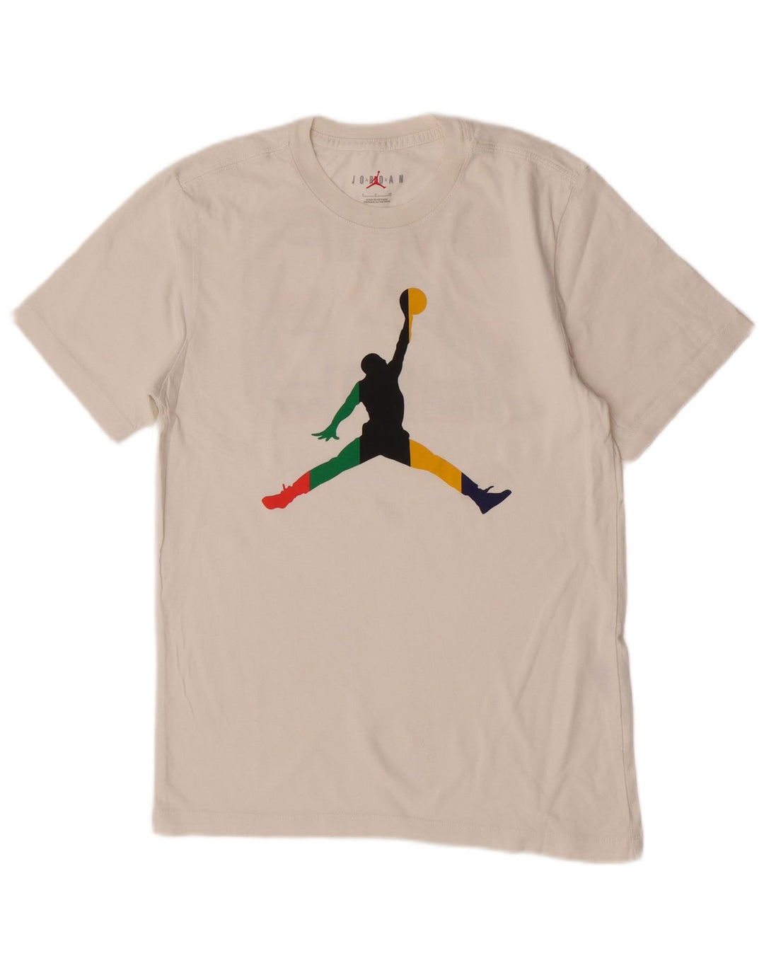 Jordan Ανδρικό γραφικό T-Shirt Top Μικρό λευκό βαμβακερό