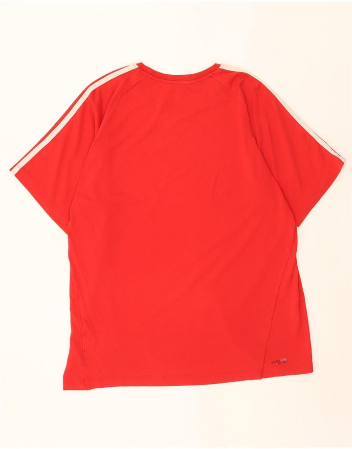 Adidas Ανδρικό T-Shirt Climalite Top μεγάλο κόκκινο βαμβακερό