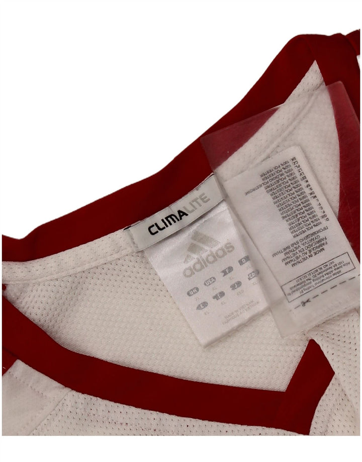 Ανδρικό γραφικό γιλέκο Climalite ADIDAS Top XL Λευκό πολυεστέρας