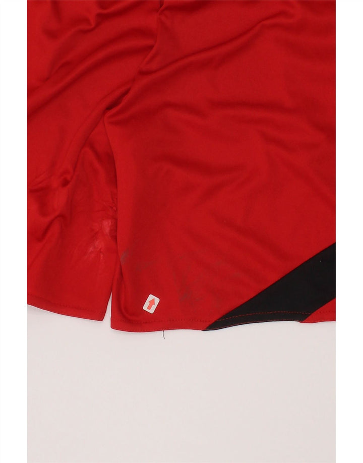 Αθλητικό σορτς Adidas Boys Climalite 9-10 ετών, μεσαίο κόκκινο χρώμα