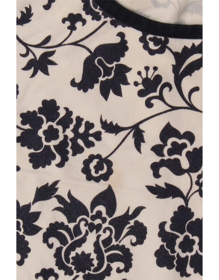 CHAPS Γυναικείο T-Shirt Top UK 18 XL Λευκό φλοράλ βαμβακερό