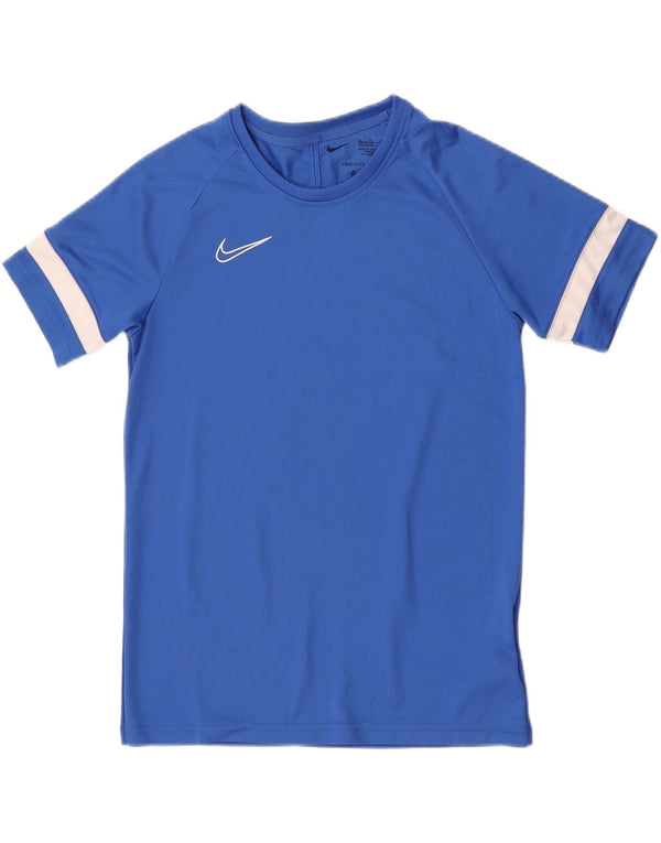 Μπλουζάκι Nike Boys Top 13-14 ετών XL Μπλε ριγέ πολυεστερικό σπορ