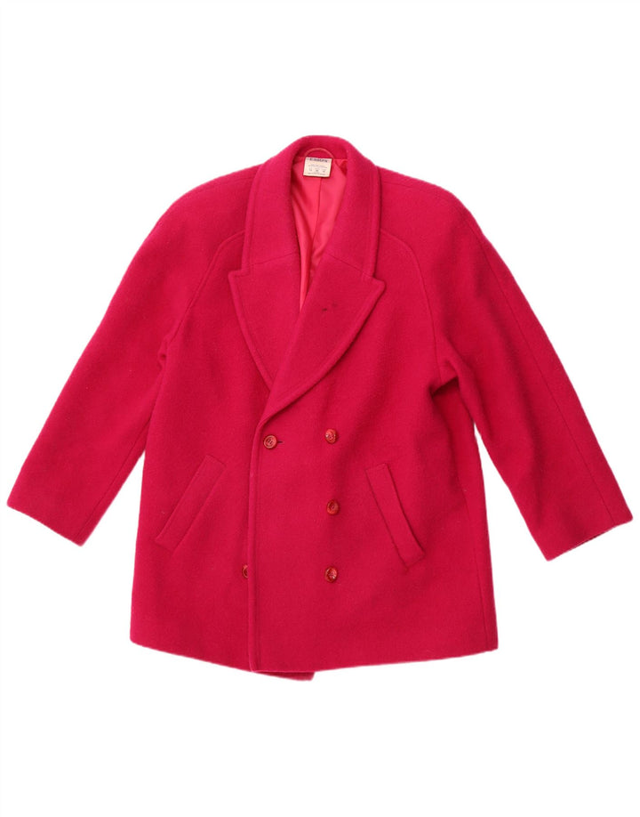 EASTEX Γυναικείο παλτό με διπλό στήθος UK 12 Medium Pink New Wool