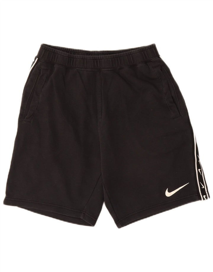 Ανδρικό γραφικό αθλητικό σορτς Nike, μεσαίο μαύρο βαμβακερό