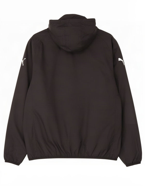 Puma Ανδρικό μπουφάν βροχής με κουκούλα UK 42 XL μαύρο νάιλον