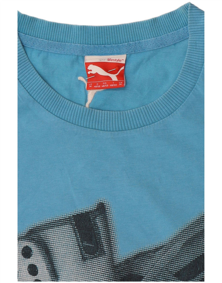 Ανδρικό γραφικό T-Shirt Puma Top Medium Blue