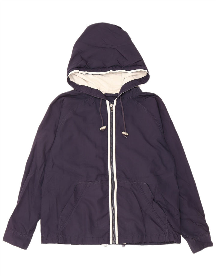 EDDIE BAUER Γυναικείο μπουφάν βροχής με κουκούλα UK 14 Medium Navy Blue Polyester