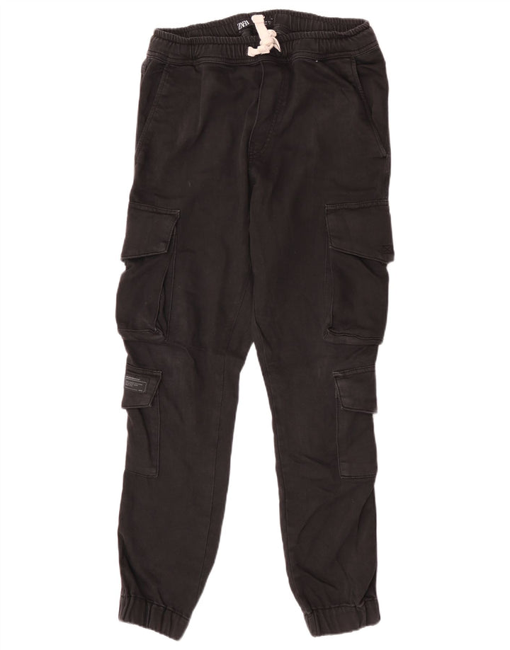 Zara Ανδρικό παντελόνι Joggers Cargo Medium W31 L28 Μαύρο