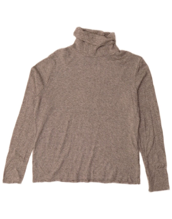 Zara Γυναικείο πουλόβερ με ρολό λαιμόκοψη UK 16 Large Grey