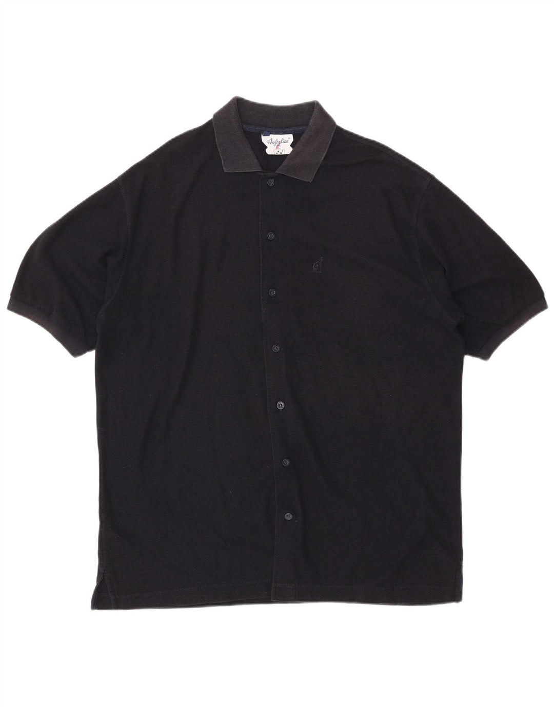 AUSTRALIAN L'ALPINA Ανδρικό κοντομάνικο πουκάμισο IT 54 XL Navy Blue βαμβακερό