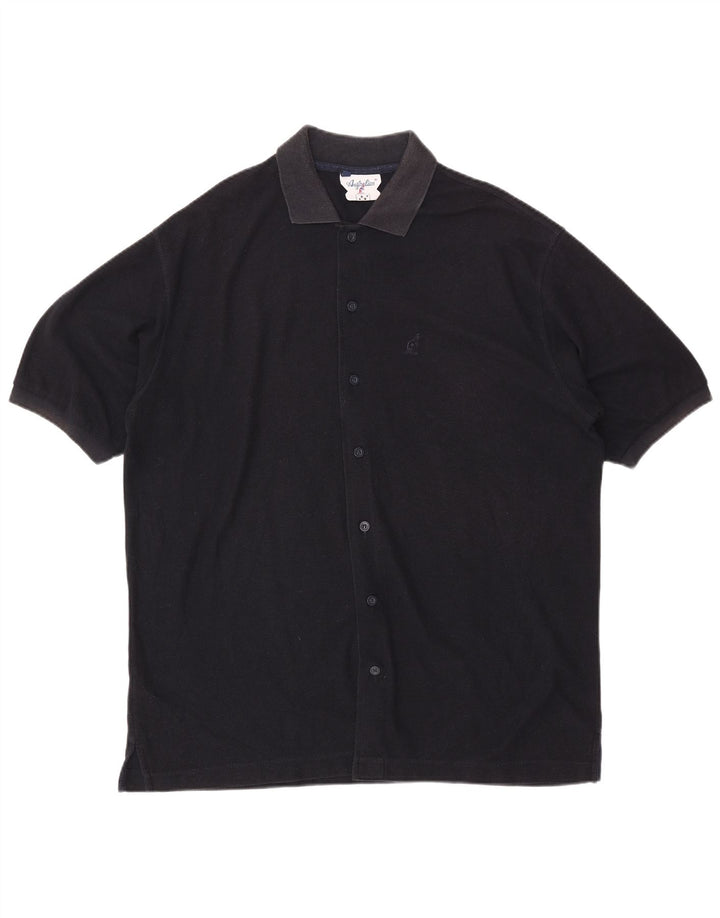 AUSTRALIAN L'ALPINA Ανδρικό κοντομάνικο πουκάμισο IT 54 XL Navy Blue βαμβακερό