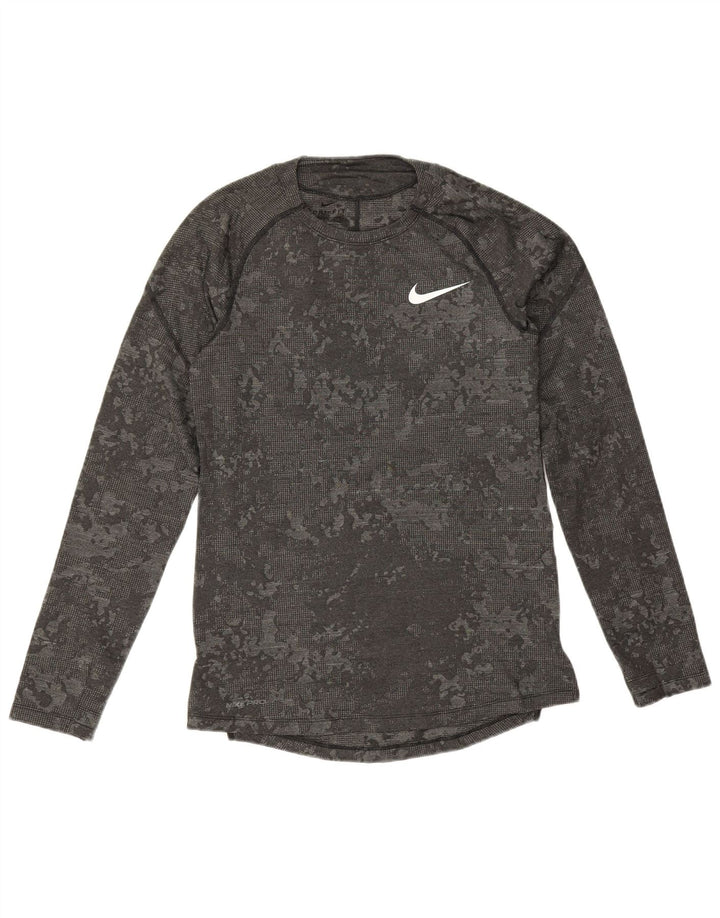 Ανδρικό Nike Dri Fit Slim Fit Μακρυμάνικο μπλουζάκι μικρό γκρι πολυεστέρας παραλλαγής