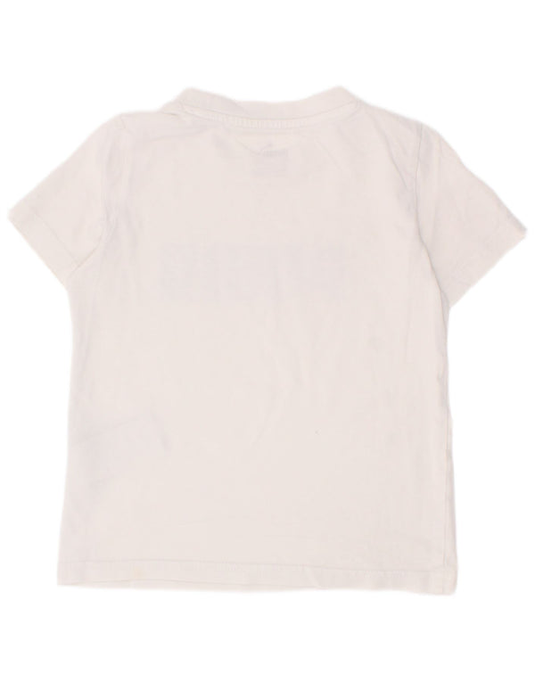 Puma Boys Graphic T-Shirt Top 5-6 ετών Λευκό βαμβακερό