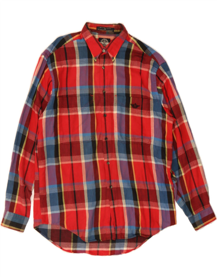 DOCKERS Mens Flannel Shirt Medium Multicoloured Check Cotton Vintage Dockers and Second-Hand Dockers from Messina Hembry 