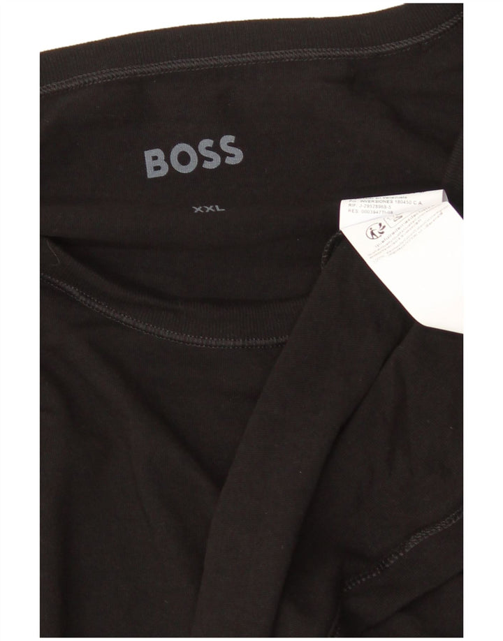 Ανδρικό μακρυμάνικο HUGO BOSS τοπ 2XL Μαύρο βαμβακερό