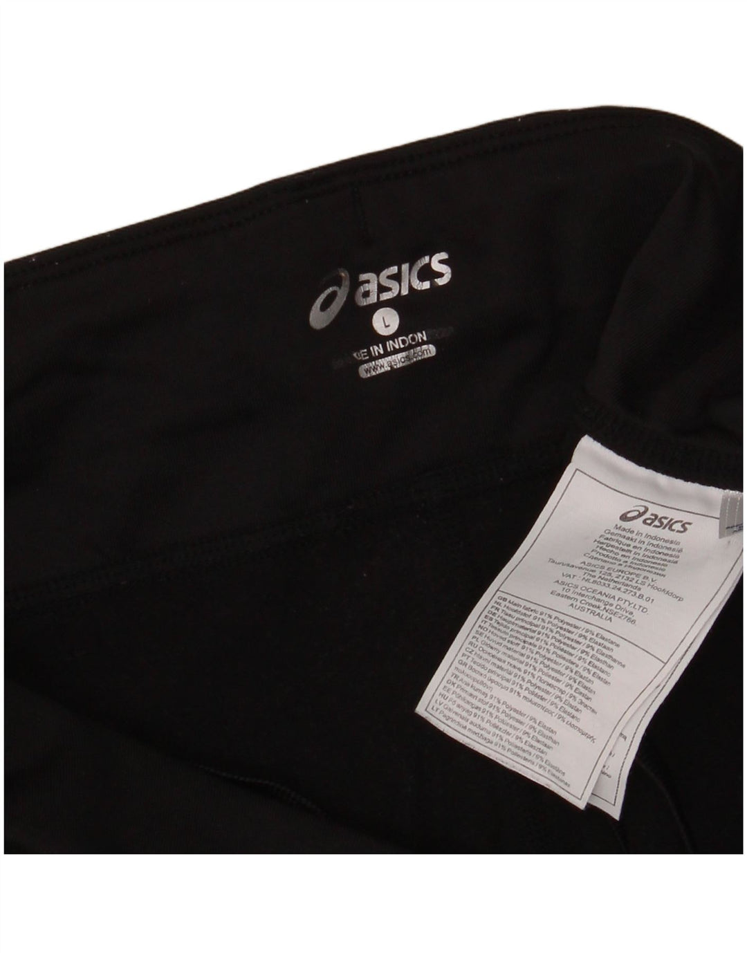 Γυναικεία κολάν Asics UK 14 Large Black Polyester Sports