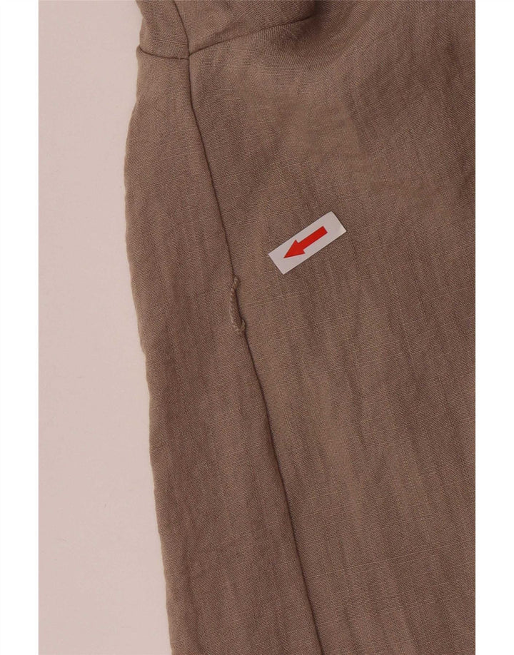 Zara Γυναικείο Open Blazer Jacket UK 14 Medium Brown Viscose