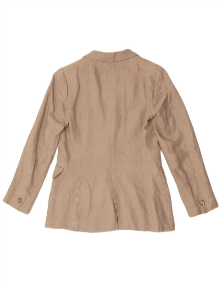 Massimo Dutti Γυναικείο σακάκι μπλέιζερ EU 38 Small Grey Len με 1 κουμπί
