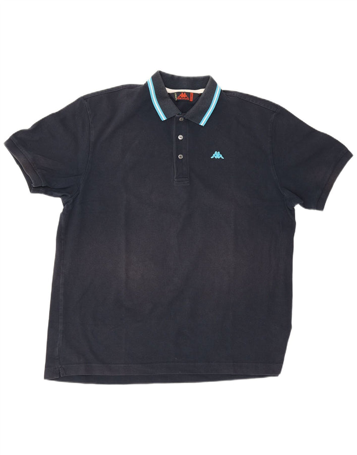 Ανδρικό μπλουζάκι πόλο Kappa 2XL Navy Blue
