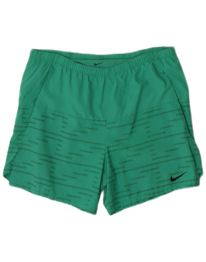 Ανδρικό αθλητικό σορτς Nike Dri Fit Μικρό πράσινο ριγέ πολυεστέρα