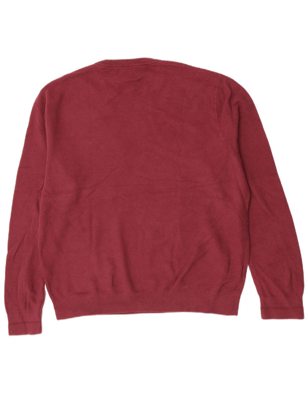 Ανδρικό πουλόβερ Penguin Crew Neck Jumper 2XL από βαμβακερό μπορντό