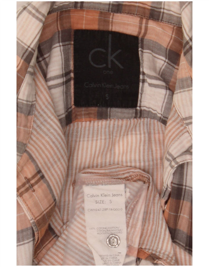 Calvin Klein Jeans Γυναικείο Πουκάμισο UK 10 Small πολύχρωμο βαμβακερό καρό