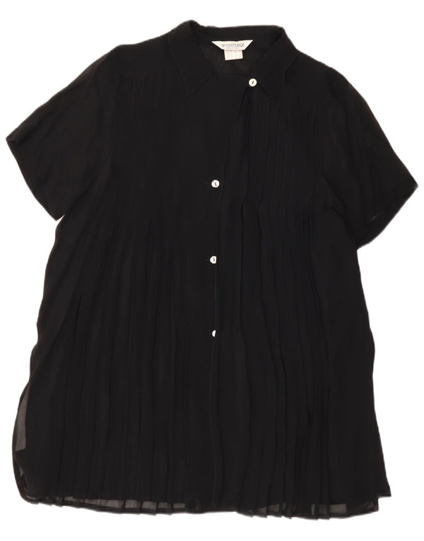 Sportmax Γυναικείο κοντομάνικο πουκάμισο Oversized UK 10 Small Black