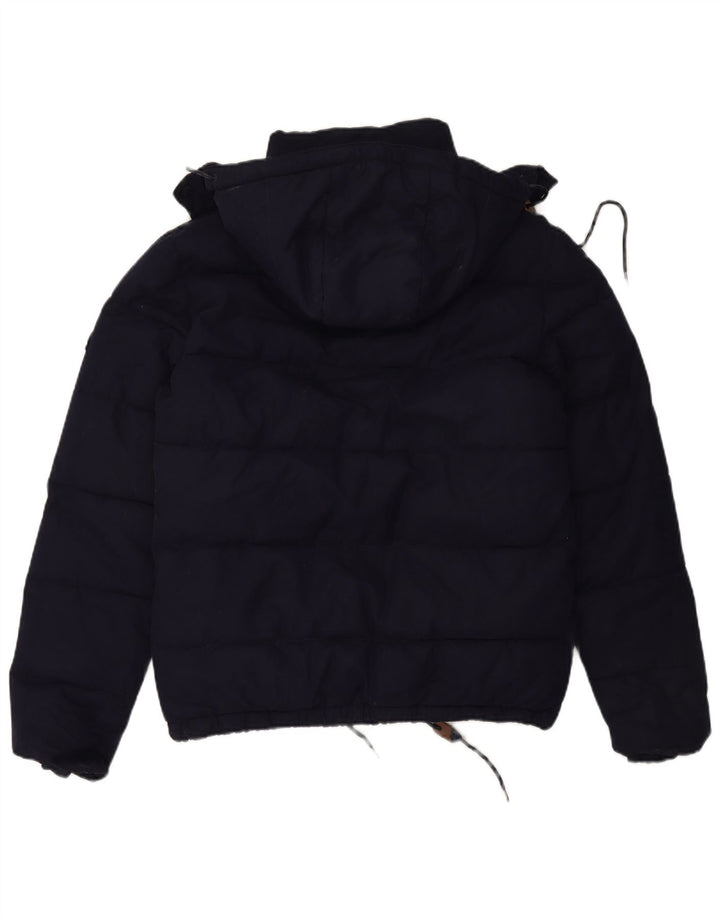 Superdry Ανδρικό μπουφάν με κουκούλα UK 38 Medium Navy Blue Polyester