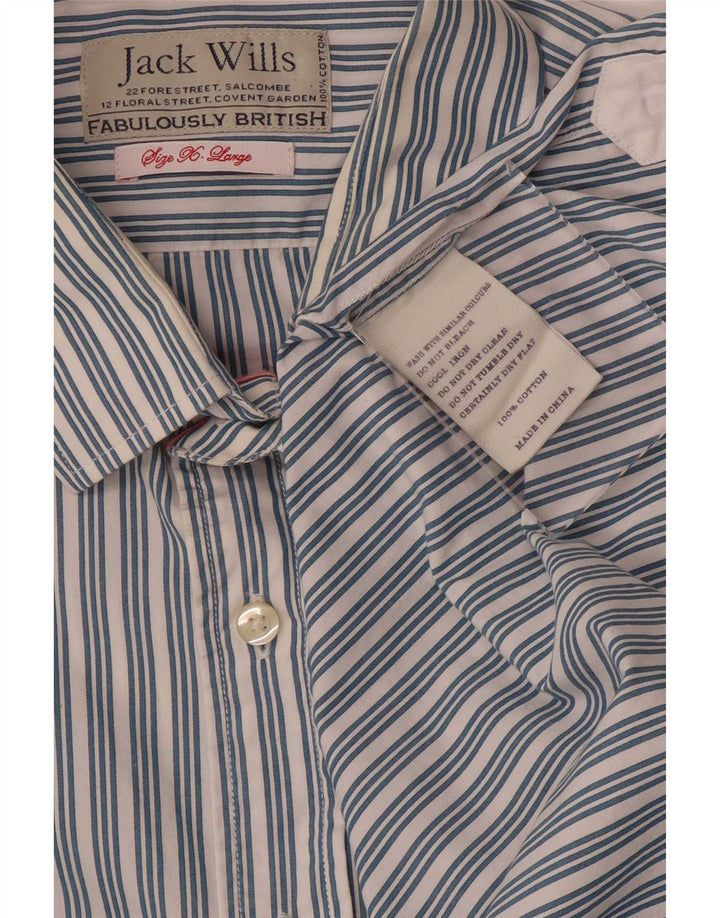 Jack Wills Ανδρικό επίσημο πουκάμισο XL Μπλε ριγέ βαμβακερό