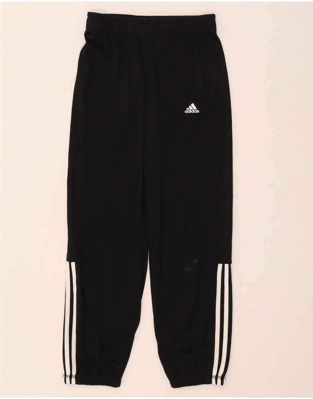 Adidas Boys Tracksuit Trousers Joggers 11-12 Years Black Polyester