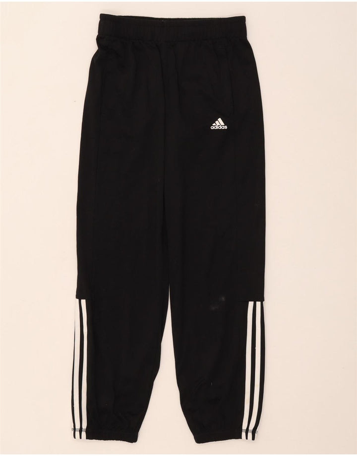 Adidas Boys Tracksuit Trousers Joggers 11-12 Years Black Polyester