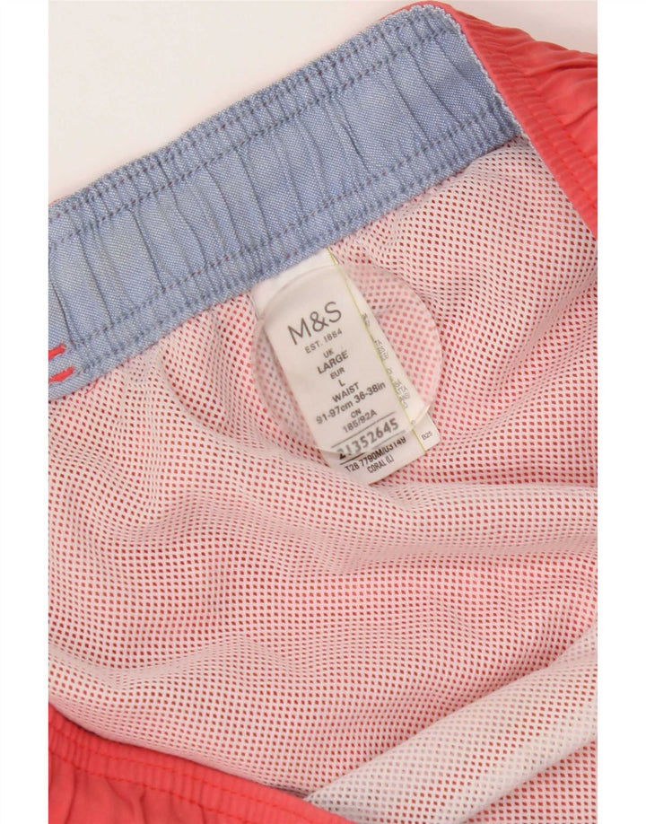 Ανδρικό σορτς κολύμβησης Marks & Spencer μεγάλο ροζ βαμβακερό