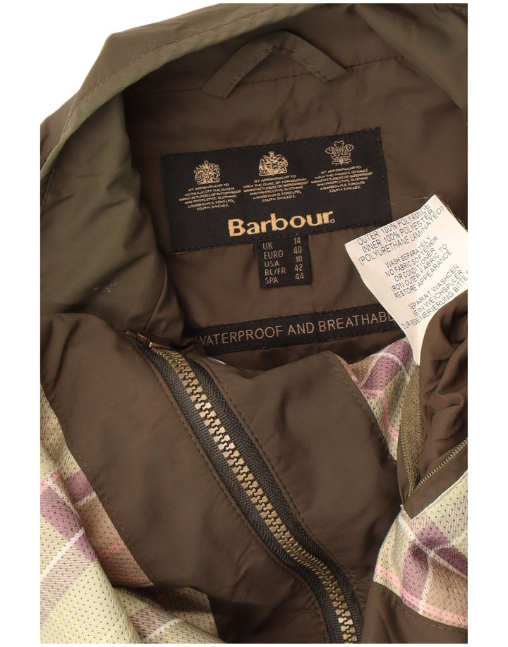 Barbour Womens Utility Jacket UK 14 Large Khaki Polyamide