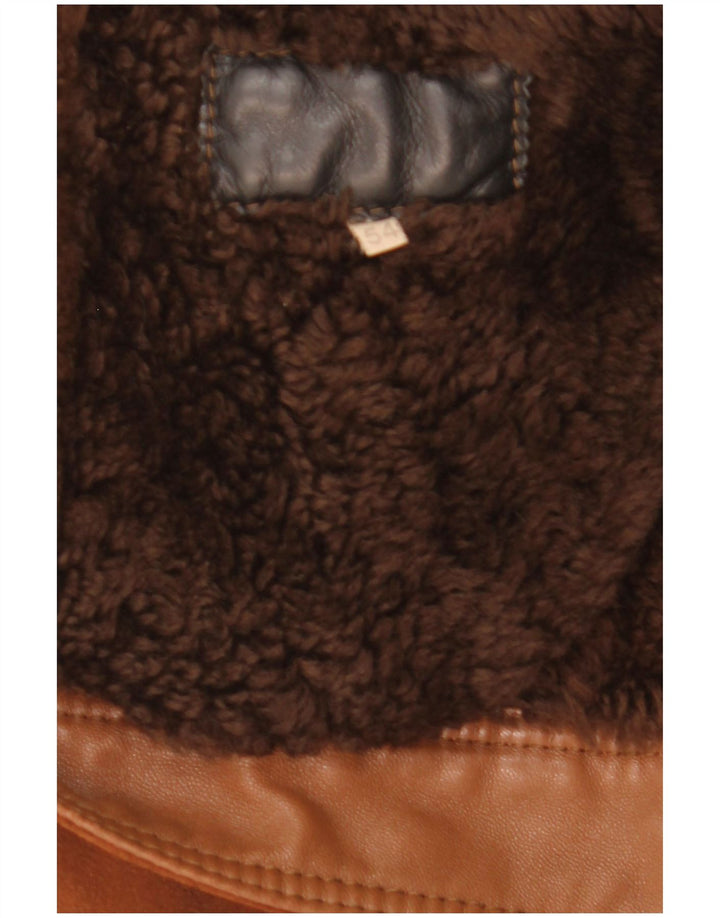 Vintage Ανδρικό Shearling Jacket IT 54 2XL Καφέ